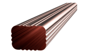 3X4 Copper Corrugated Downspout & Elbows profile