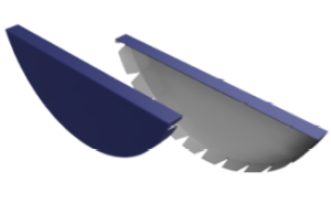 Half Round Gutter End Caps profile