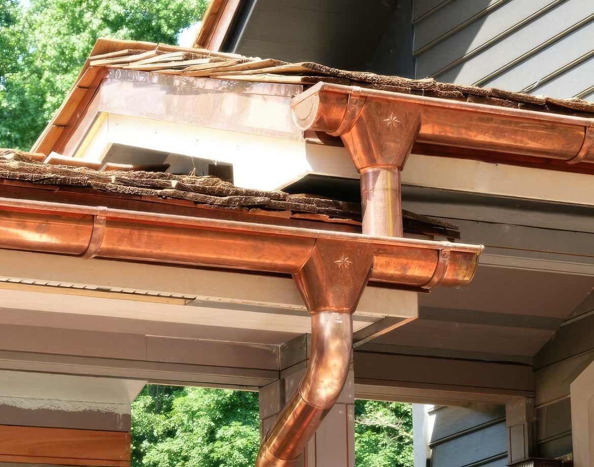 Copper Half Round Gutter