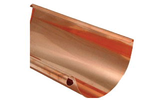 6" Half Round Gutter profile
