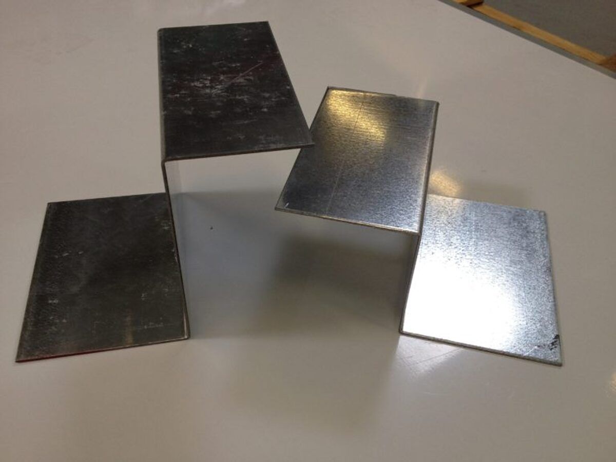 A pair of fabricated zee channels